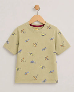 -Minor Fault- Junior Republic Kid's all over Airplane Printed Tee Shirt