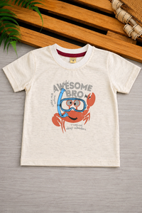 -Minor Fault- Junior Republic Kid's Awsome Bro Printed Tee Shirt