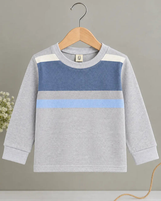 Kid's Stripes Style long Sleeves Shirt - LS-081