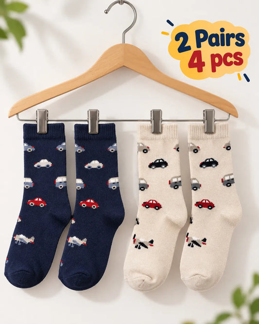Premium Kids Socks – 2 Pairs (4 Pcs) | Export Quality - Soc- 005