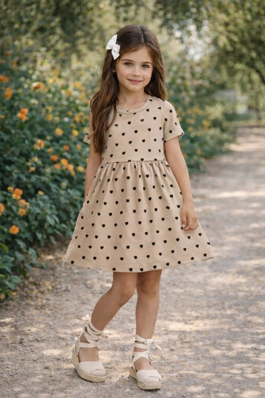 Junior Republic Girls Hearts Printed Summer Frock