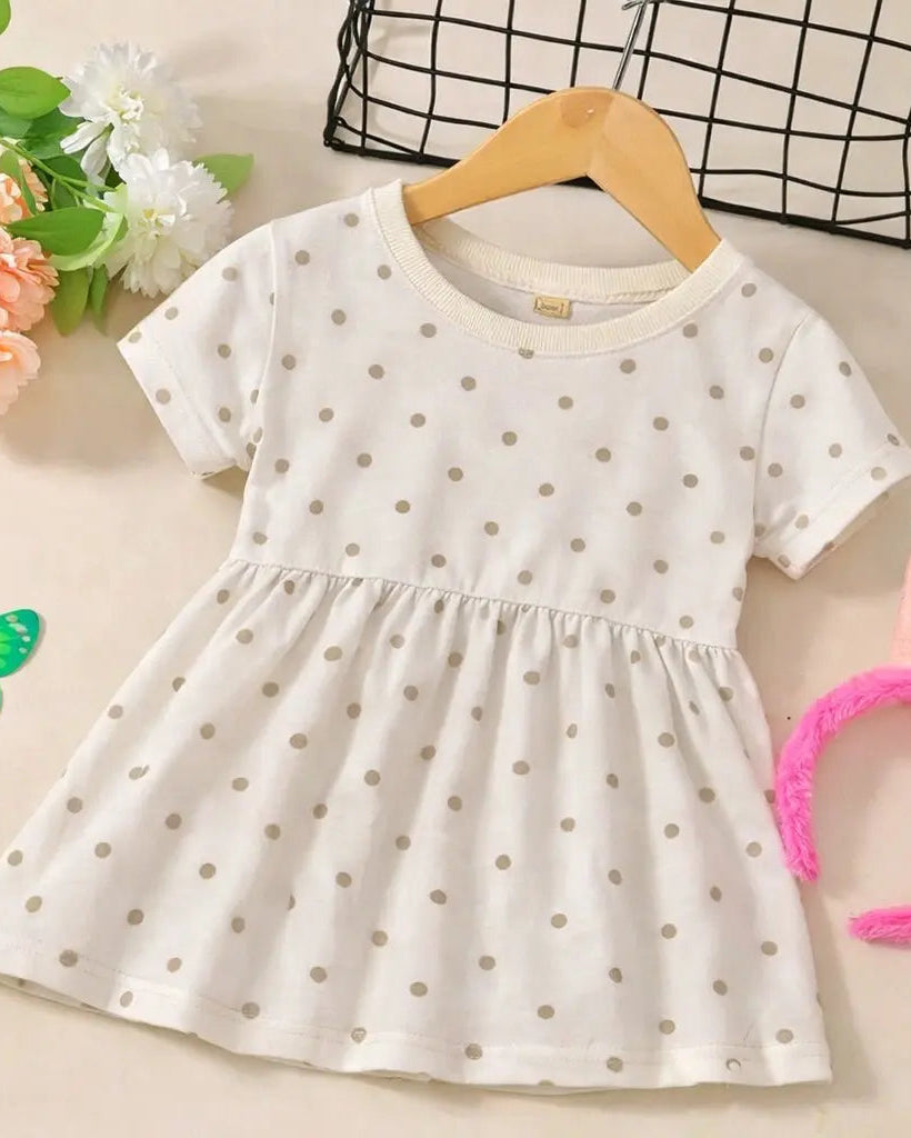 Junior Republic Girls Polka Dot Printed Summer Frock
