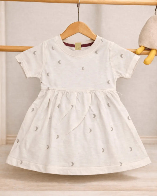 Junior Republic Girls crescent Printed Summer Frock