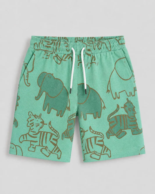 Junior Republic KID'S Safari Printed Summer Cotton Jersey Shorts