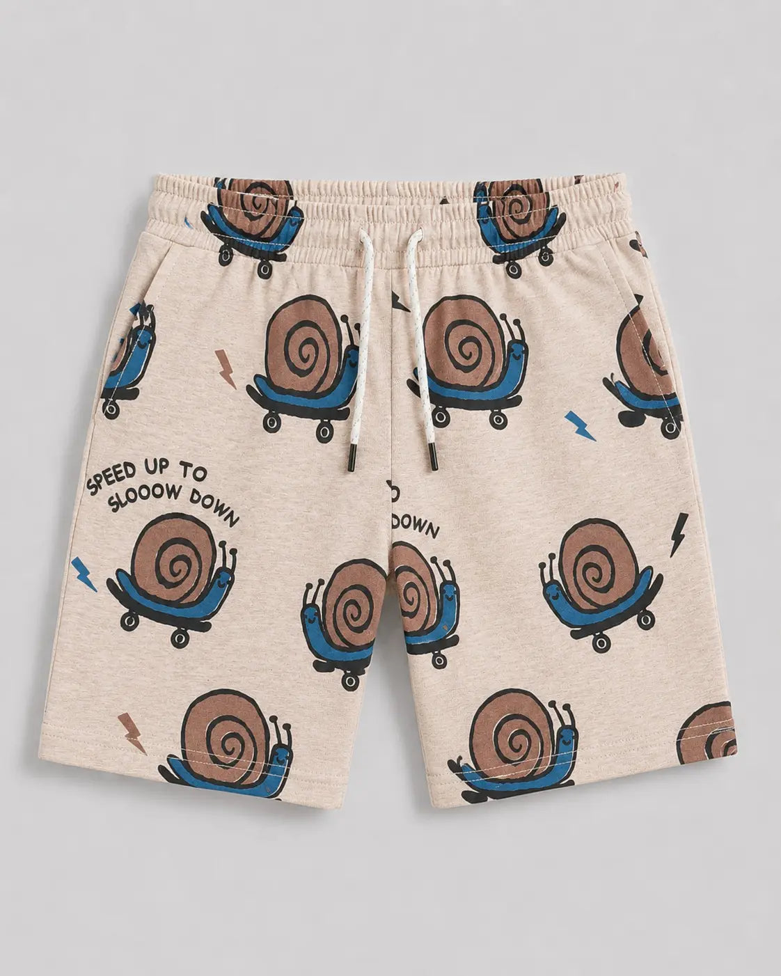 Junior Republic KID'S Snail Printed Summer Cotton Jersey Shorts