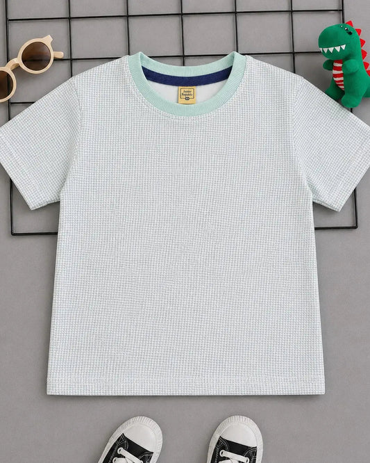 Junior Republic Kid's All over check Print Tee Shirt