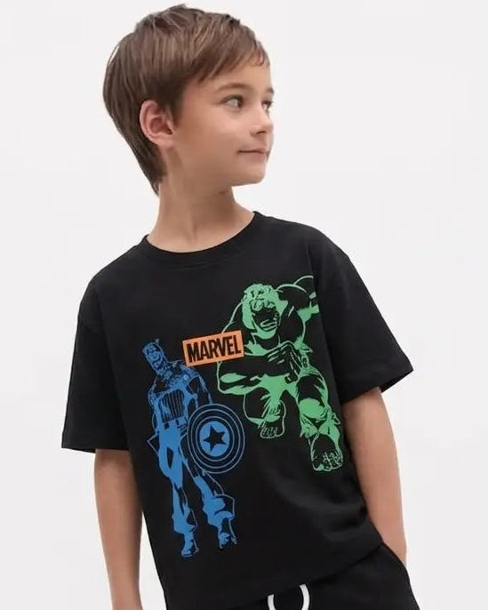 Junior Republic Kid's Marvel Printed Tee Shirt