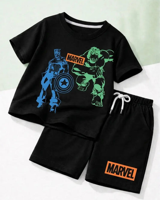Junior Republic Kid's Marvel Printed Twin Set