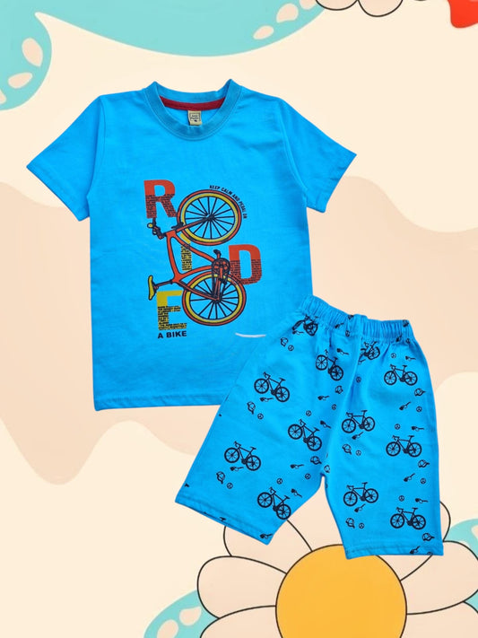 Junior  Republic Kid's Ride Printed Twin Set