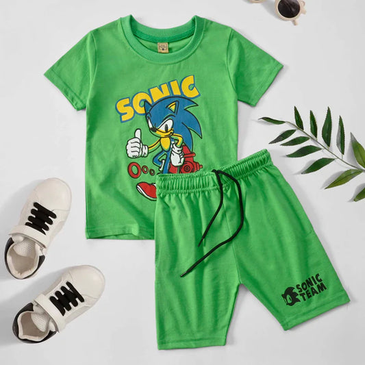 Junior Republic Kid's Sonic Printed Twin Set