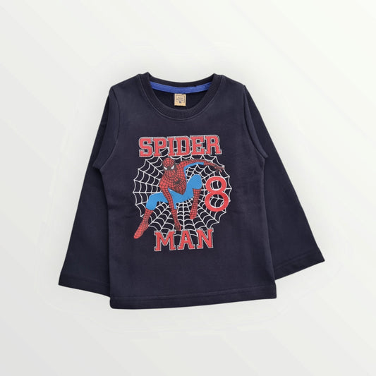 Junior Republic Kid's Spiderman Printed long Sleeves Terry Shirt