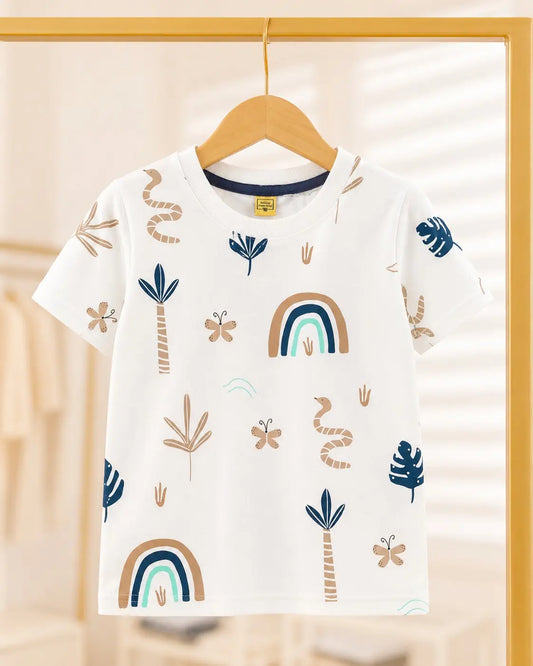 Junior Republic Kid's all over Jungle Print Tee Shirt