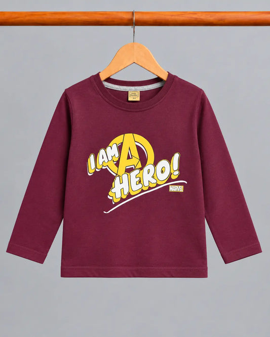 Kid's I am A HERO Printed Style long Sleeves Shirt - LS-079