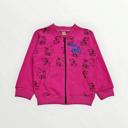 Junior Republic Tom & Jerry Printed Kid's Fleece Zipper Jacket