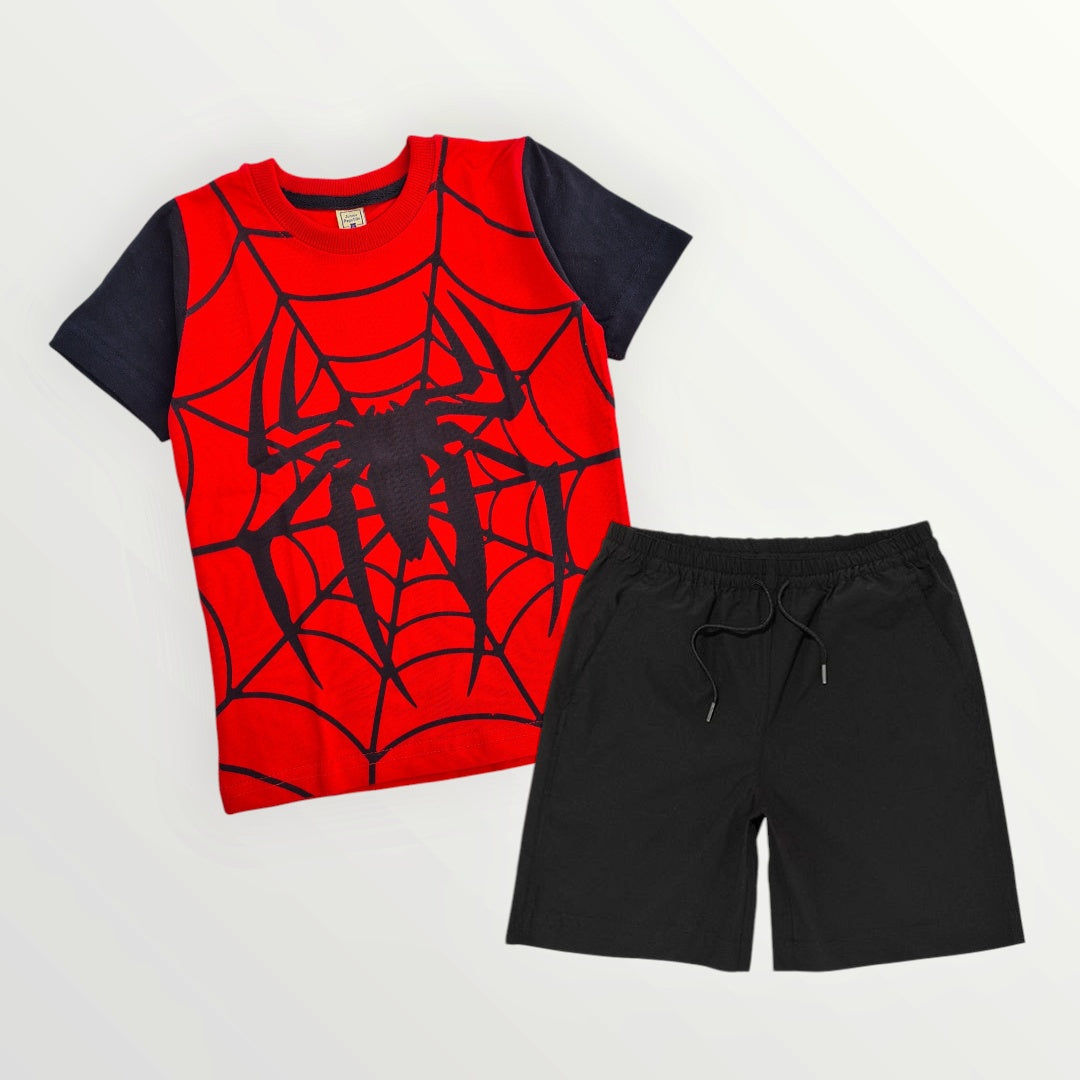 Junior Republic Kid's Spiderman Printed Twin Set