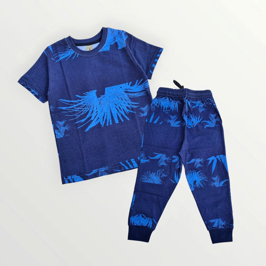 Junior Republic Kid's Printed 2 Piece track suit