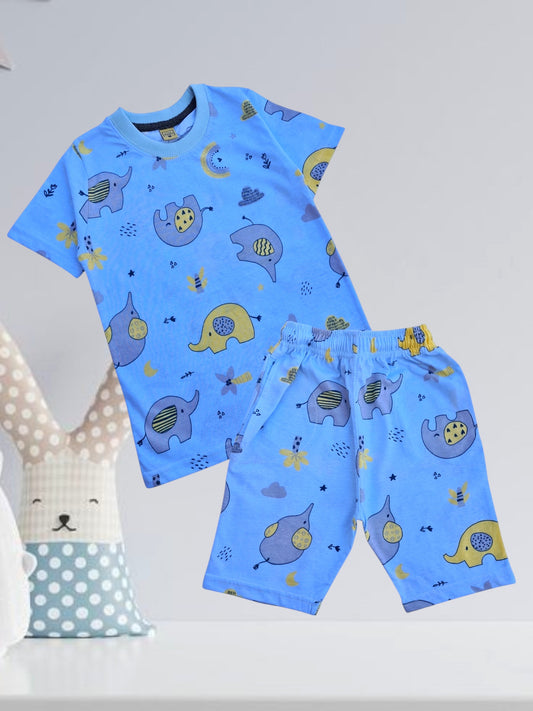 Junior Republic Kid's Elephant Printed Twin Set