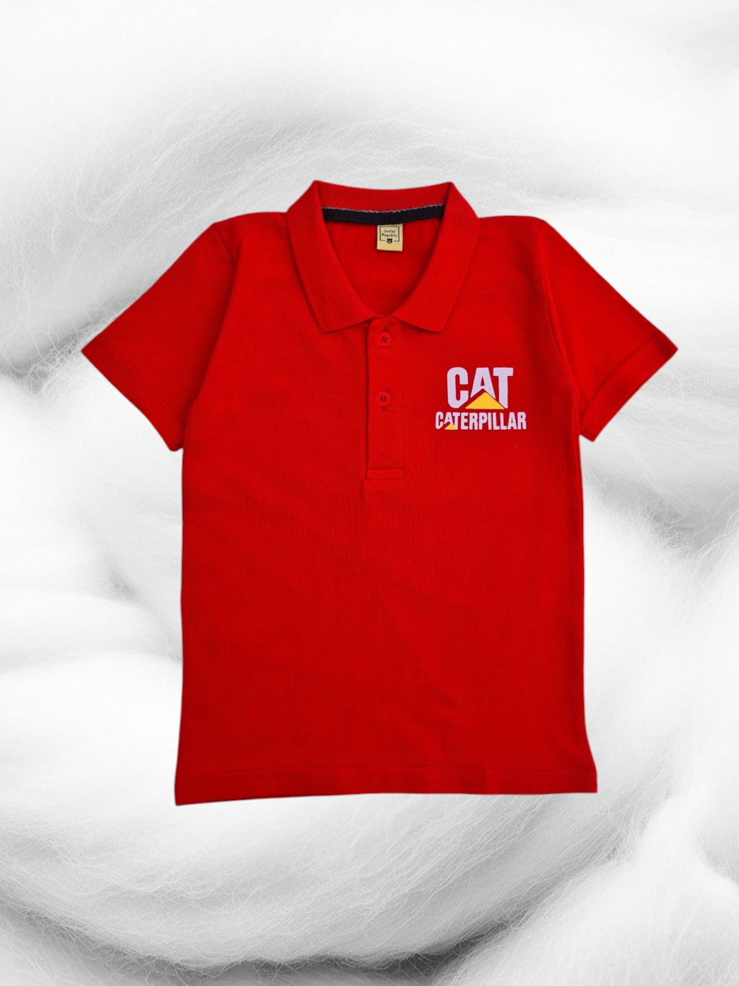 Junior Republic Kid's CAT Printed Polo Shirt