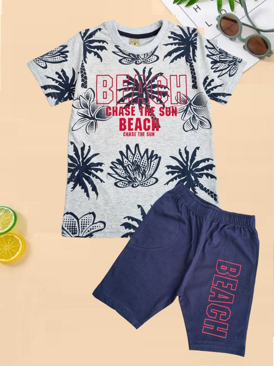 Junior Republic Kid's Beach Printed Twin Set