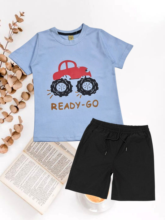 Junior Republic Kid's Ready Go Printed Twin Set