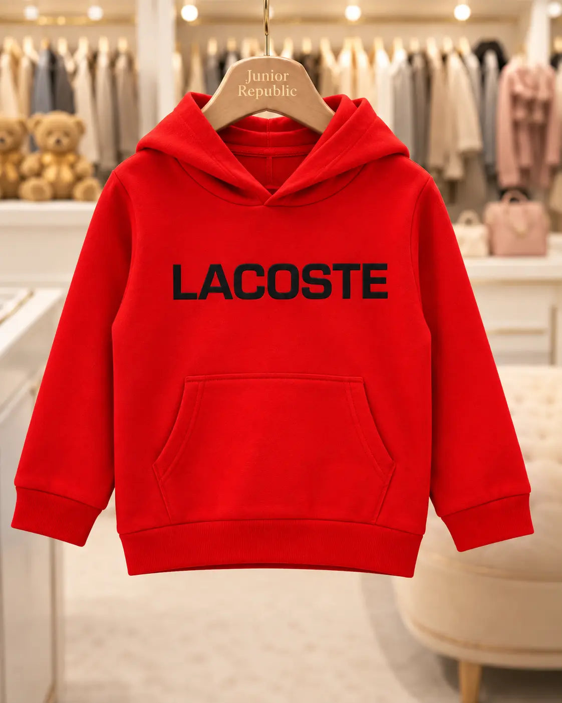 Junior Republic Lacoste Printed Kids Fleece Winter Hoodies for Boys and Girls - HD-022