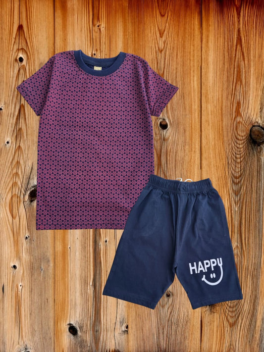 Junior Republic Kid's Happy Printed Twin Set