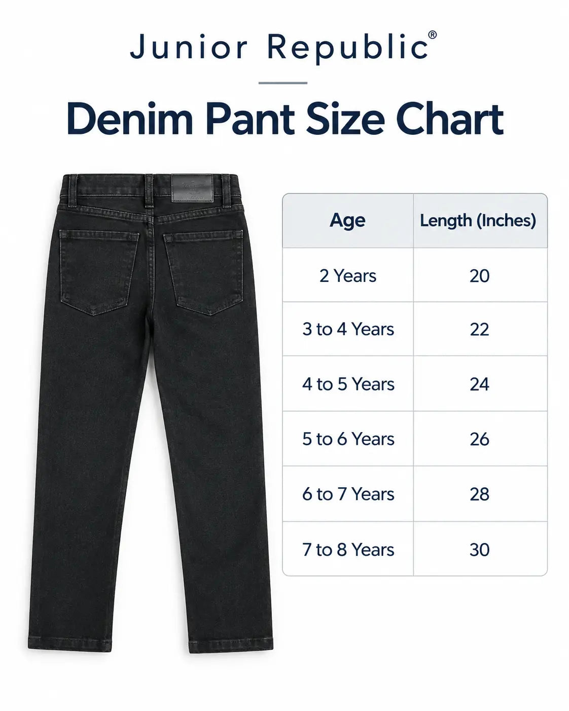 Cut Label Branded Kids Black Denim Jeans Pant – Straight Fit