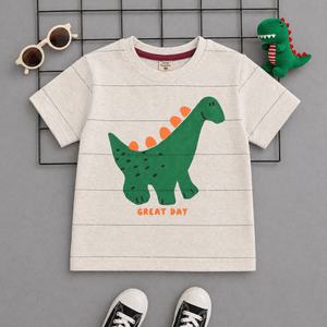 -Minor Fault- Junior Republic Kid's Dinosaur Printed Tee Shirt