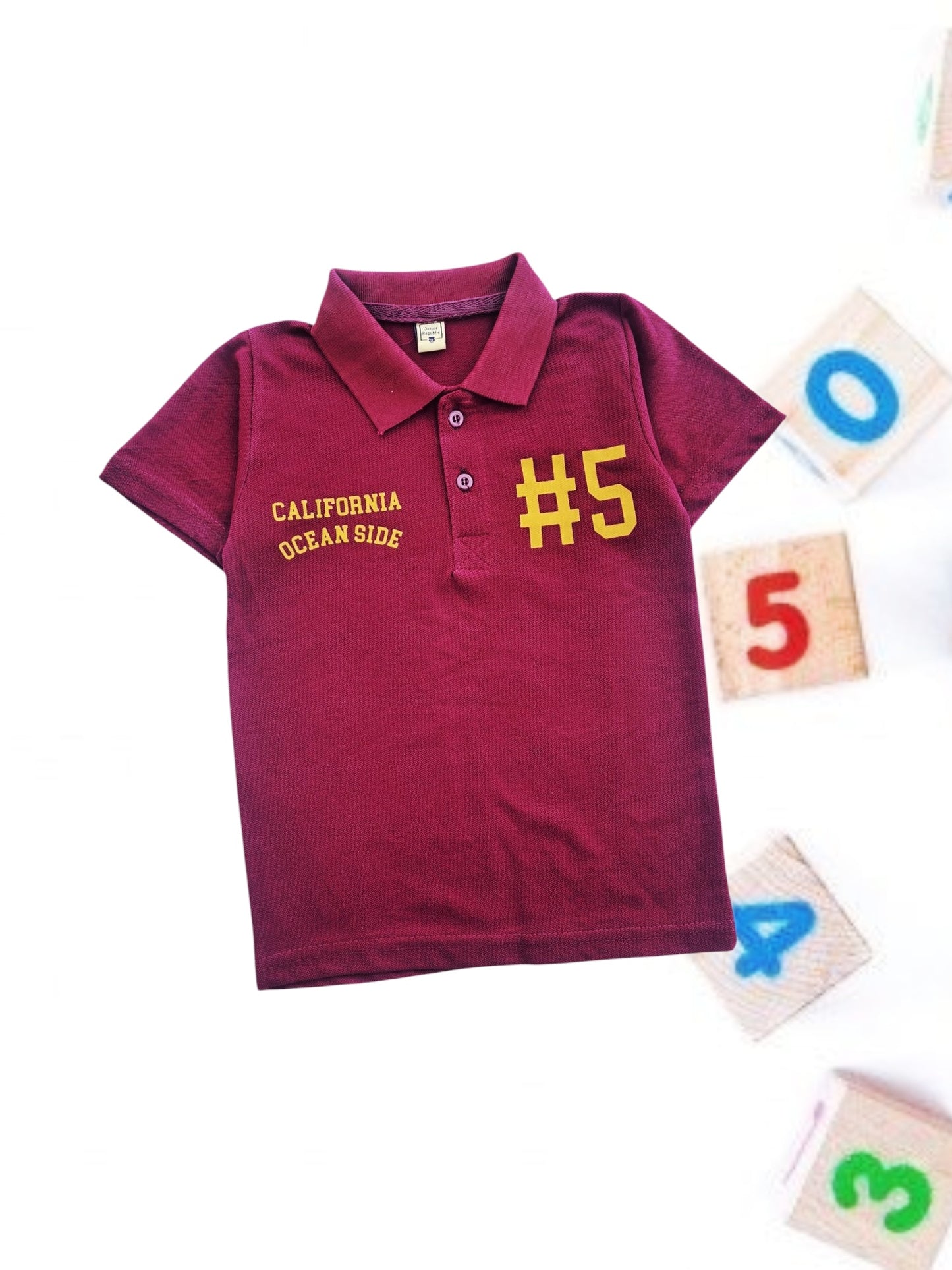 Junior      Republic Kid's California Printed Polo Shirt