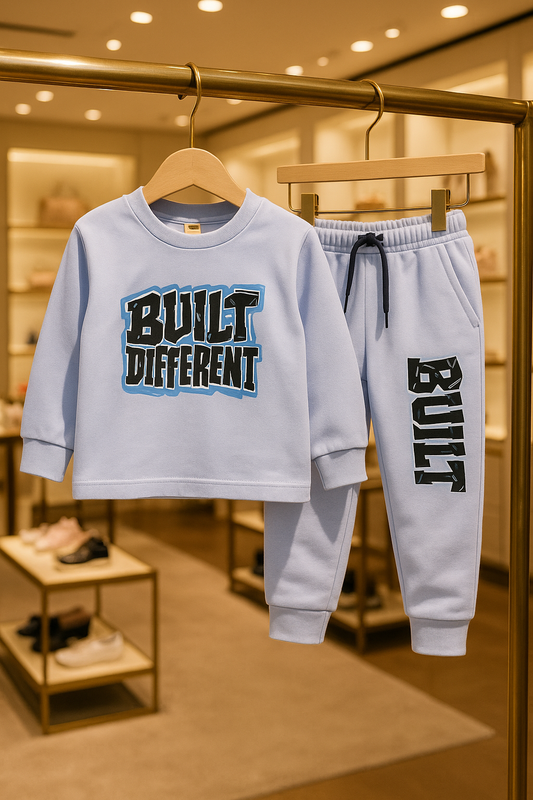 Junior Republic Kid's Built Different Printed Fleece Winter Suit