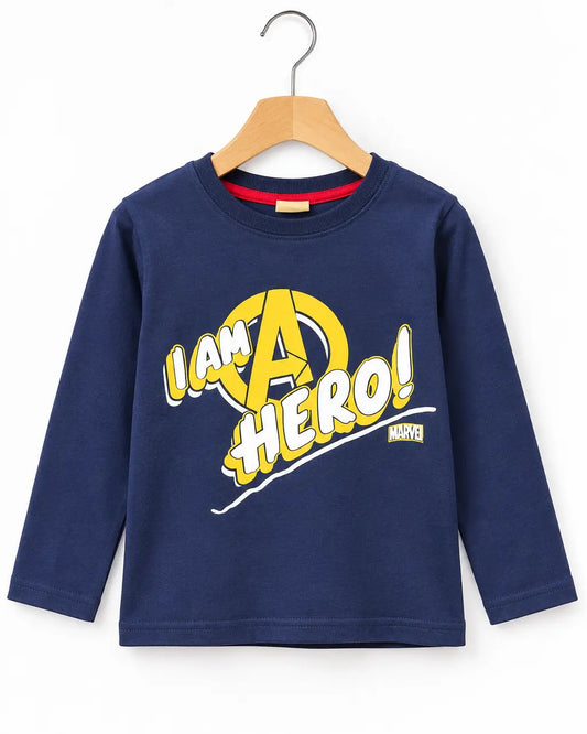 Kid's I am A HERO Printed Style long Sleeves Shirt - LS-083