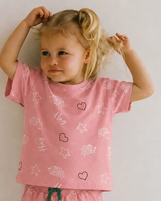 -Minor Fault- Junior Republic Kid's Hug and hearts Printed Tee Shirt