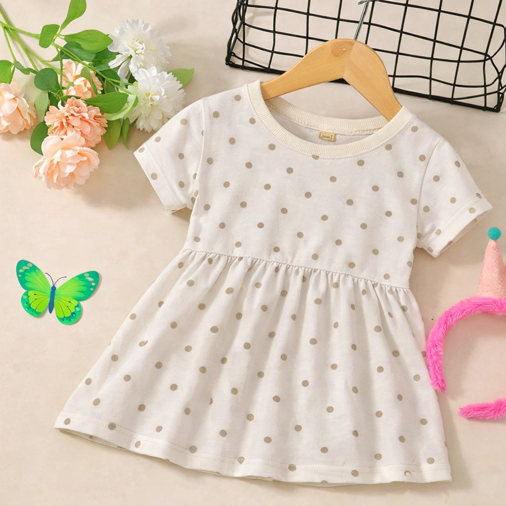 Junior Republic Girls Polka Dot Printed Summer Frock