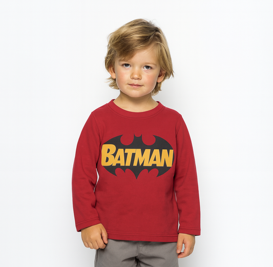 Junior Republic Batman Printed Long Sleeve Fleece Winter Shirt - Rs. 399 SALE