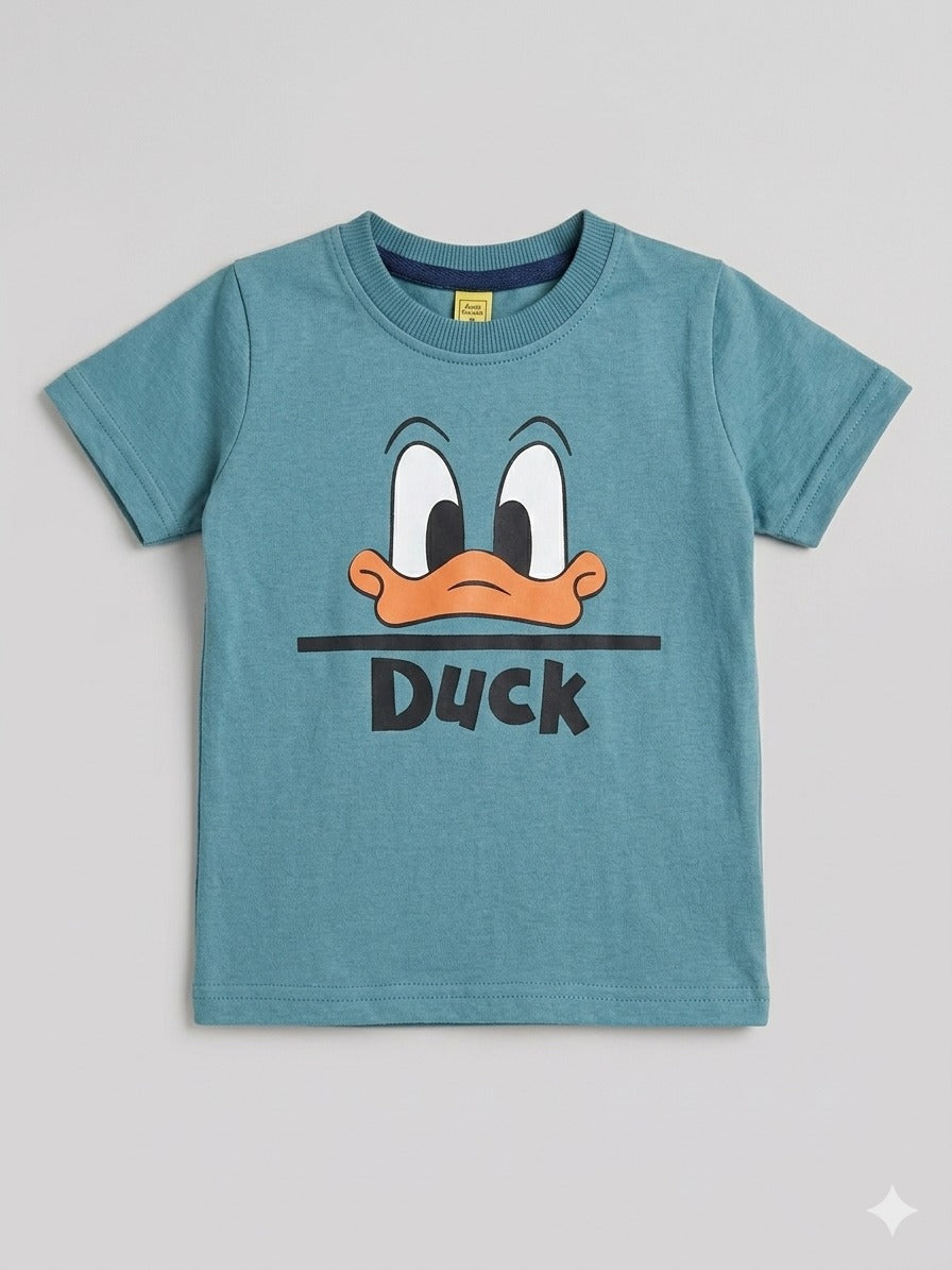 Junior Republic Kid's Duck Printed Tee Shirt