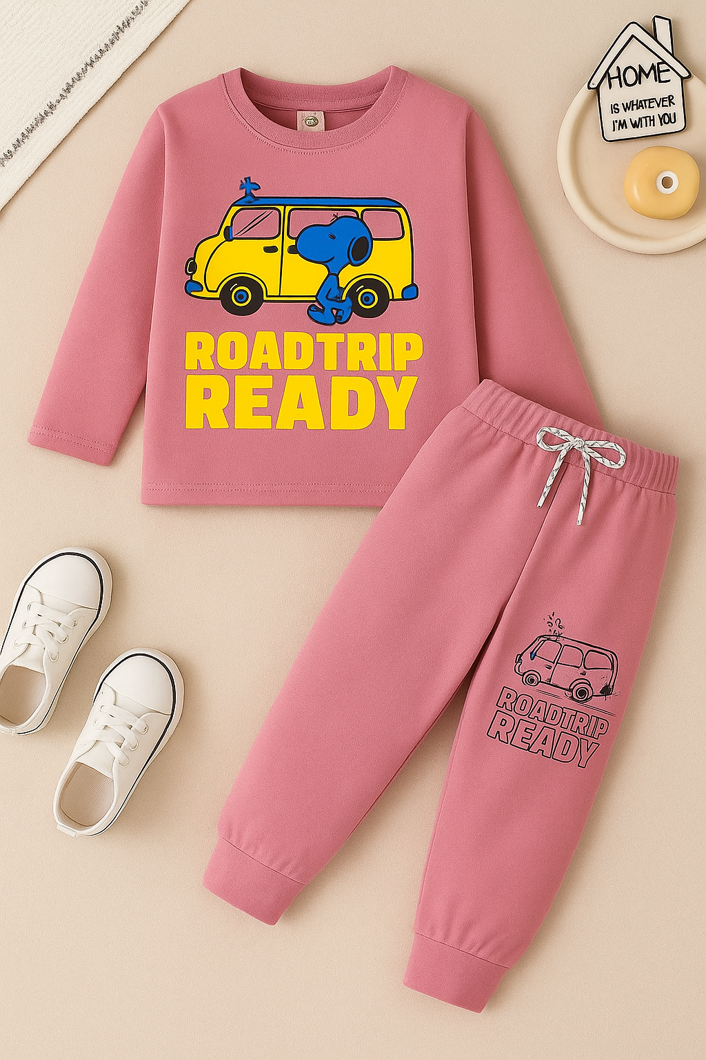 Junior Republic Kid's Road Trip Printed Fleece Winter Suit