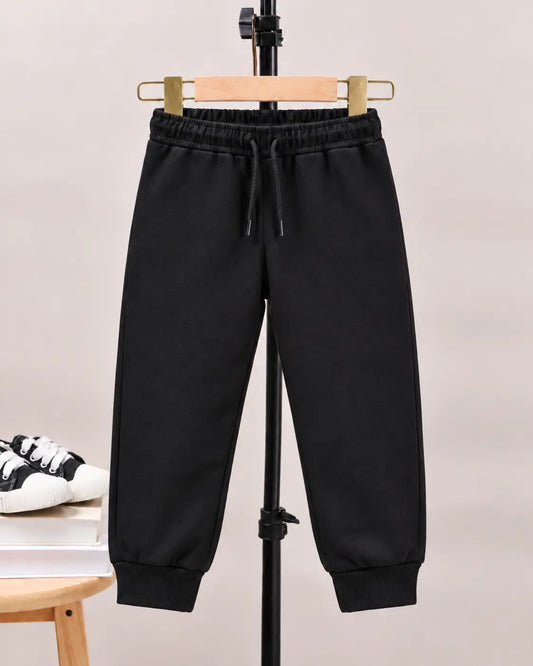 Junior Republic Plain style Terry Mid Season Trouser - Black- TR-051