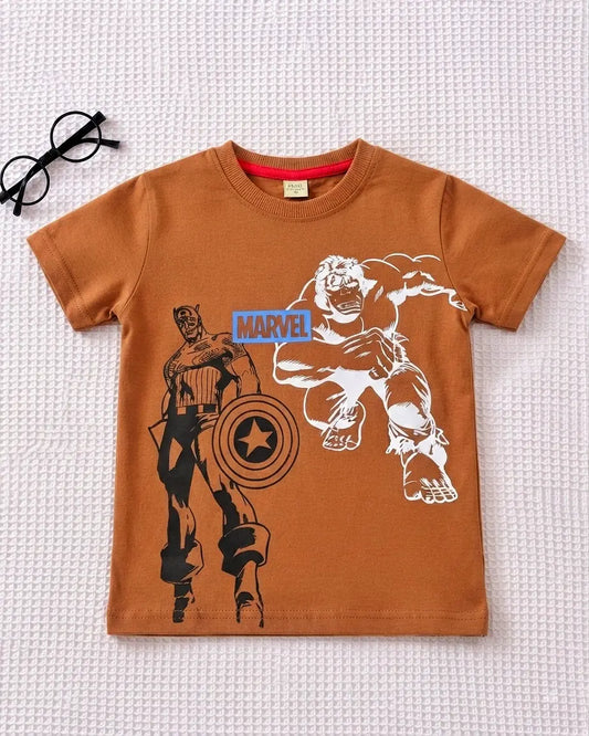 Junior Republic Kid's Marvel Printed Tee Shirt