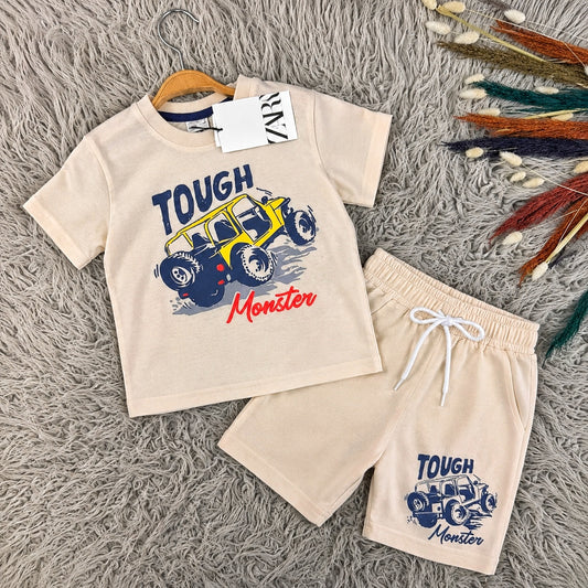 Junior                          Republic Kid's Tough Monster Printed Twin Set