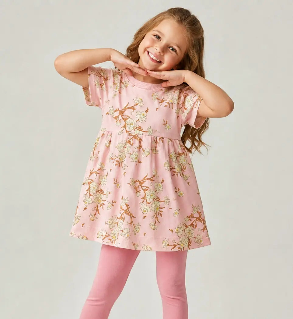 Junior Republic Girls Floral Print Summer Frock — Rose Garden