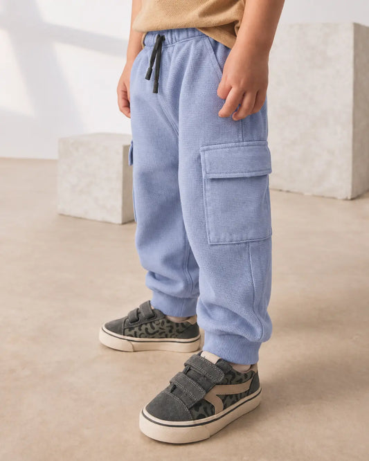 Kids Waffle Knit Cargo Jogger Trouser