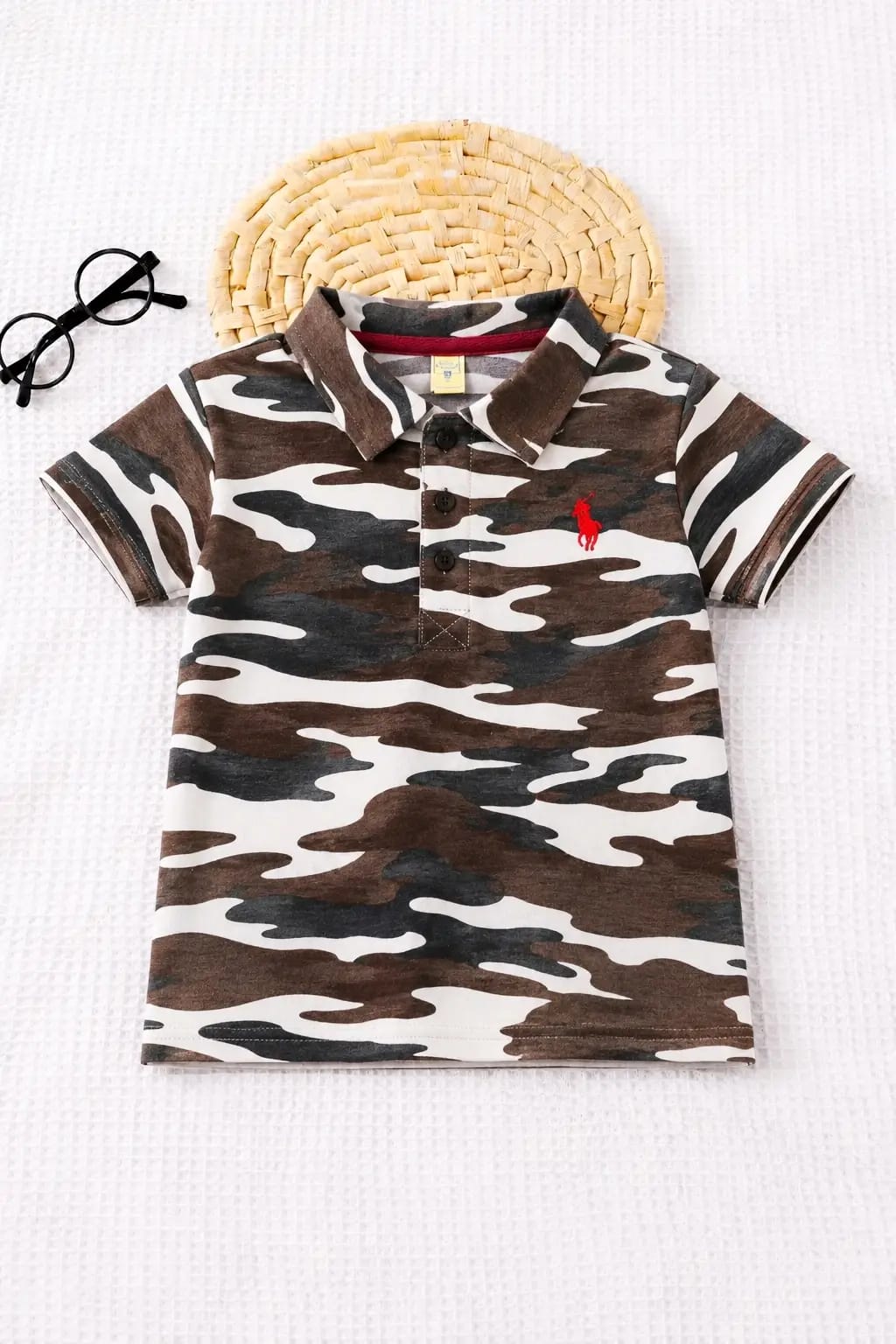 -Minor Fault- Junior Republic Kid's Camouflage Printed polo Shirt