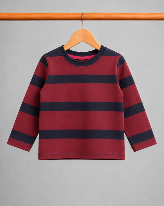Junior Republic Kid's Stripes Style long Sleeves Shirt