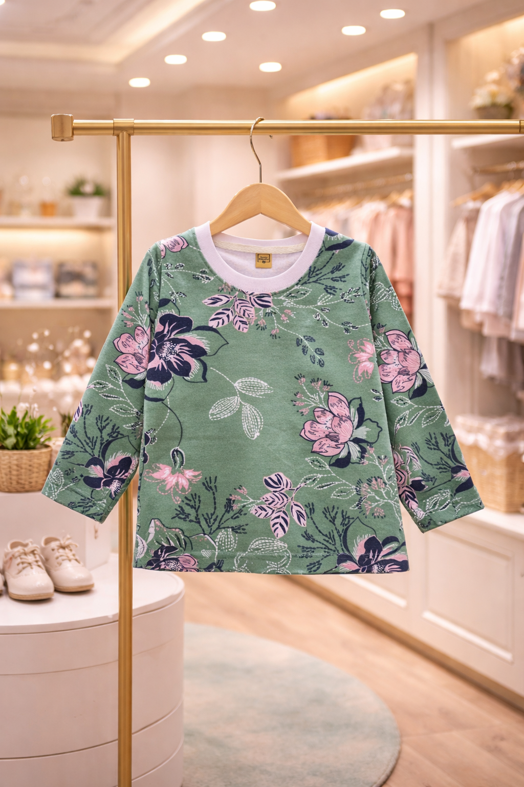 Junior Republic Cotton Jersey Printed Long Sleeve Shirt - Summer Sale