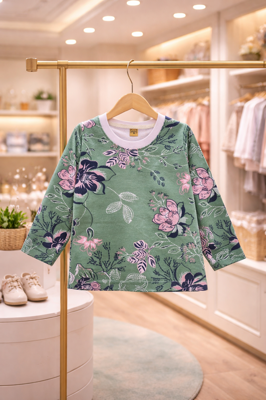 Junior Republic Cotton Jersey Printed Long Sleeve Shirt - Summer Sale