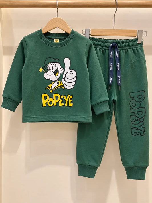 Popye Printed Twin Set for Mid Season – French Terry- FTS-014