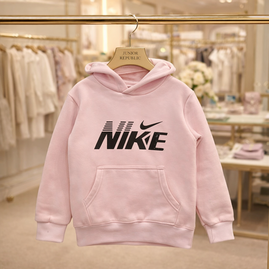 Junior Republic Nike Printed Kids Fleece Winter Hoodies for Girls