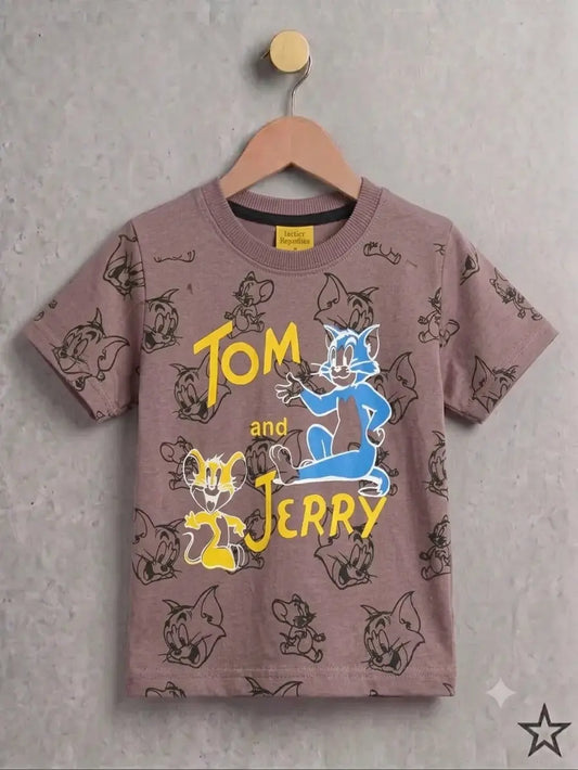 Junior Republic Kid's Tom & Jerry Printed Tee Shirt