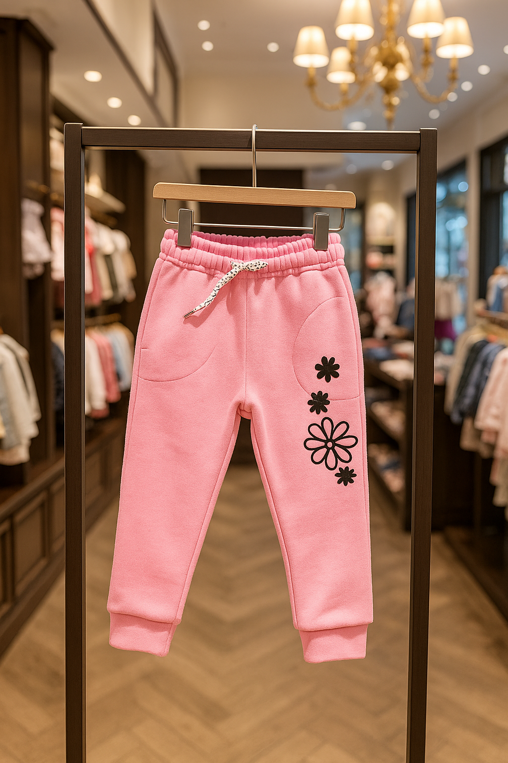 Junior Republic Daisy Flower Printed Fleece Winter Trouser - Rs. 399 SALE