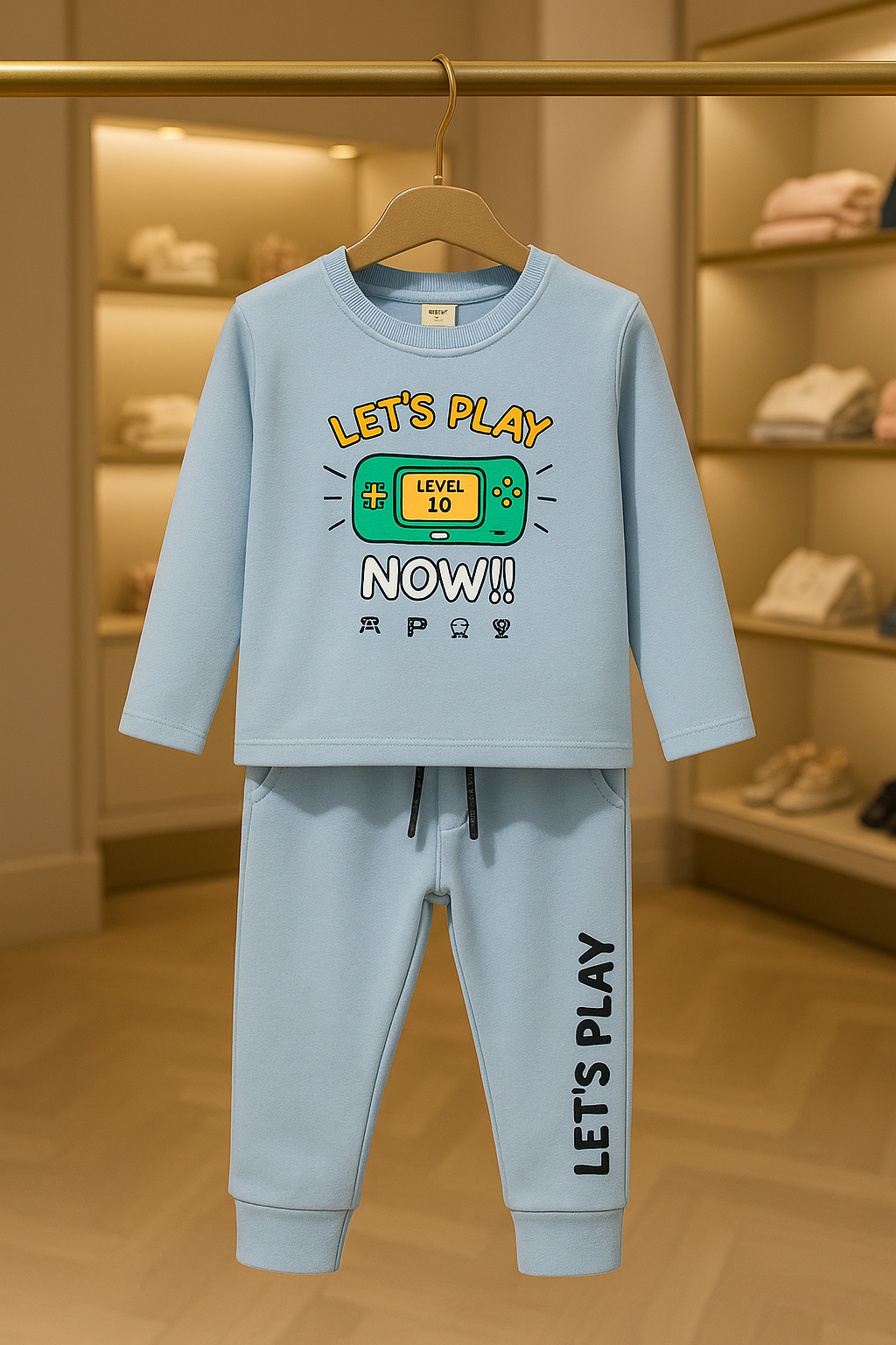 Junior Republic Kid's Lets Play Printed Fleece Winter Suit